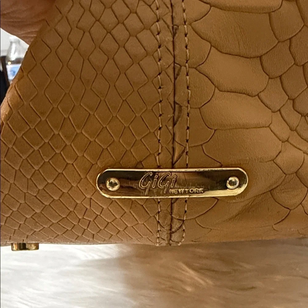 GiGi New York Mustard Textured Tote